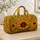 Bohemian Sunflower Garden With Olive Vines For Summer Travel And Beach Days Style Quilted Weekend Bag - 4