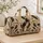 Art Deco Flapper Portrait With Peacock Feathers For Vintage Glamour Getaway Lovers Quilted Weekend Bag - 4