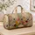 Rustic Bohemian Wild Meadow Florals On Cream For Holiday Travel Style For Women Gifts Quilted Weekend Bag - 4