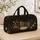 Vintage Books And Daisies On Black Botanical Literary Travel Style For Avid Readers Quilted Weekend Bag - 4