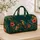 Jewel Tone Parrot With Hibiscus Tropical Resort Travel Style For Island Getaways Quilted Weekend Bag - 4
