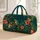 Jewel Tone Parrot With Hibiscus Tropical Resort Travel Style For Island Getaways Quilted Weekend Bag - 1