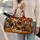 French Bulldog Mosaic Portrait With Autumn Travel Vibes For Dog Moms And Pet Lovers Quilted Weekend Bag - 2