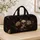 Gothic Skull And Ivory Roses Dark Botanical Memento Mori Travel Style Gift For Women Quilted Weekend Bag - 4