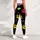 Colorful Jewel Tone Paw Prints For Dog Lovers High Waist Gym Yoga Daily Active Wear Leggings - 4
