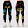 Colorful Jewel Tone Paw Prints For Dog Lovers High Waist Gym Yoga Daily Active Wear Leggings - 1