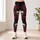 Ivory Skull And Wine Rose Gothic Botanical For Halloween Alternative Fashion Lovers Leggings - 6