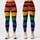 Abstract Rainbow Brushstroke Color Block Streetwear For Yoga Workouts And Festivals Leggings - 1