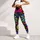 Retro Mod Daisy Floral Activewear for Women, Yoga Gym Running and Festival Style Leggings - 6