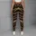Espresso Brown Wildcat Stripe High Waist Workout And Everyday Lounge Wear For Women Leggings - 5