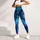 Oceanic Blue Fluid Art For Beach Travel Yoga And Everyday Activewear For Women Style Leggings - 6