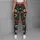 Teal Botanical Wildflower Garden High Waist Flare Yoga Festival Activewear For Women Leggings - 5