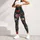 Teal Botanical Wildflower Garden High Waist Flare Yoga Festival Activewear For Women Leggings - 6