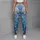 Vintage Blue Rose Floral Yoga And Fitness Wear for Bohemian Garden Style Lovers Leggings - 5