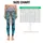 Abstract Cyan Chevron Urban Paint Distress For Yoga Running Gym Training Wear Women Leggings - 3