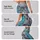 Abstract Cyan Chevron Urban Paint Distress For Yoga Running Gym Training Wear Women Leggings - 2