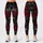 Gothic Red Roses Silver Vines For Romantic Date Night And Alternative Fashion Lovers Leggings - 1
