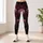 Romantic Noir Rose And Pink Bow Florals For Date Night And Everyday Women's Wear Leggings - 6
