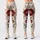 Crimson Peony And Black Vine Art Nouveau Floral For Romantic Evening Wear And Yoga Leggings - 1