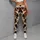 Espresso Brown Cowhide Abstract Style for Western Casual Wear and Everyday Outfits Leggings - 4
