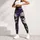 Violet Sugar Skull Peonies For Gothic Festival Style And Day Of The Dead Fashion Fans Leggings - 5