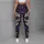 Violet Sugar Skull Peonies For Gothic Festival Style And Day Of The Dead Fashion Fans Leggings - 4