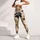 Black Canine Paw Trail On Ivory Camo For Hiking Dog Moms Outdoor Fitness Daily Wear Leggings - 6
