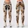 Black Canine Paw Trail On Ivory Camo For Hiking Dog Moms Outdoor Fitness Daily Wear Leggings - 1