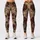 Vintage Burgundy Floral Collage High Waist Activewear For Women Leggings - 1