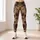 Vintage Burgundy Floral Collage High Waist Activewear For Women Leggings - 6