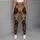 Vintage Burgundy Floral Collage High Waist Activewear For Women Leggings - 4