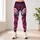Midnight Plum Peony And Hydrangea Floral Garden For Romantic Everyday Style Women Leggings - 6