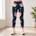 Santa Reindeer Snowflake Christmas Party Wear for Women and Teens Holiday Season Leggings - 6