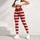 Candy Cane Stripes and Elf Belt Christmas Workout Wear for Women Holiday Fitness Leggings - 5