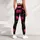 Magenta Tulip Starry Night Floral for Yoga Workouts and Everyday Active Women's Style Leggings - 4