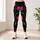 Magenta Tulip Starry Night Floral for Yoga Workouts and Everyday Active Women's Style Leggings - 6