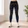Gold Music Notes And Treble Clefs On Navy Florals For Evening Dance Music Lovers Leggings - 6