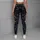 Gold Music Notes And Treble Clefs On Navy Florals For Evening Dance Music Lovers Leggings - 4