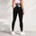 Black White Paw Prints And Scarlet Hearts for Dog Mom Chic Casual Everyday Wear Women Leggings - 5