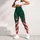 Emerald Pine Garland And Candy Cane Stripes For Christmas Yoga And Winter Workouts Leggings - 5