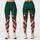 Emerald Pine Garland And Candy Cane Stripes For Christmas Yoga And Winter Workouts Leggings - 1