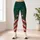 Emerald Pine Garland And Candy Cane Stripes For Christmas Yoga And Winter Workouts Leggings - 6