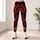 Abstract Crimson And Magenta Flame Fire for Festival Dance Workout Streetwear Women Leggings - 6