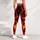 Abstract Crimson And Magenta Flame Fire for Festival Dance Workout Streetwear Women Leggings - 4