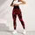 Abstract Crimson And Magenta Flame Fire for Festival Dance Workout Streetwear Women Leggings - 5