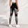 Silver Gray Tabby Cat Starry Winter Sky Cranberry Scarf Cozy Night Outfit For Women Leggings - 5
