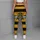 Golden Bumblebees On Honey Yellow And Charcoal Stripes For Everyday Casual Wear Women Leggings - 5