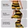 Golden Bumblebees On Honey Yellow And Charcoal Stripes For Everyday Casual Wear Women Leggings - 2