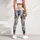 Gray Timber Wolf In Snowy Forest Watercolor Wilderness Style For Outdoor Yoga Women Leggings - 5