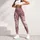Noble Nordic Wolf Rune Knotwork In Dusty Mauve For Yoga Travel Retreats And Boho Women Leggings - 5